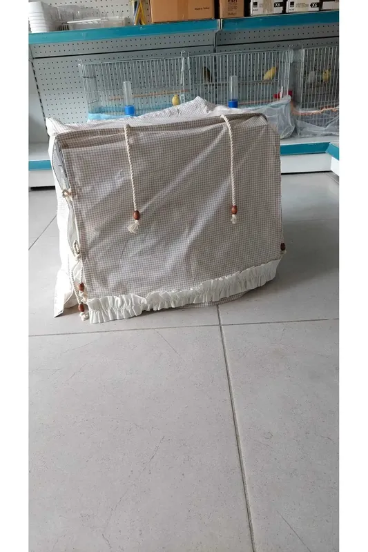 ETEK UCU FIRFIRLI GRİ PÖTİKARE ÜSTÜ KAPALI ÖN KAPAK AÇILIR KAPANABİLİR KAFES TÜLÜ