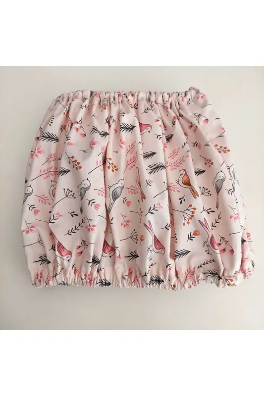 Pembe Kuş Motifli Koruyucu Kuş Kafesi Tülü