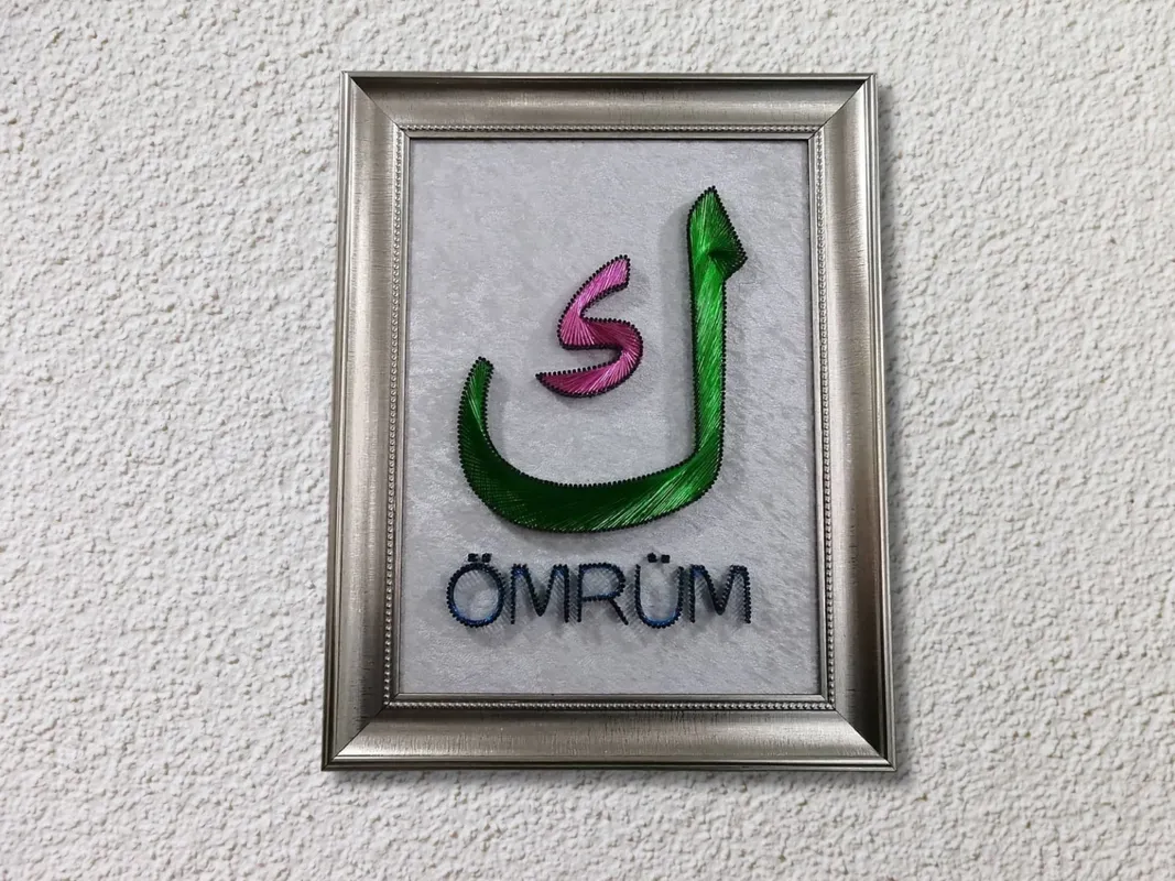 İsme Özel El Yapımı Filografi  Ölçü Renk ve Tasarım Seçeneğiyle Kişiye Özel Filografi