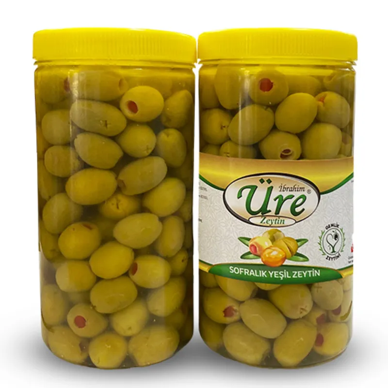 Üre Domat EL DOLGU Biberli Yeşil Zeytin 1kg
