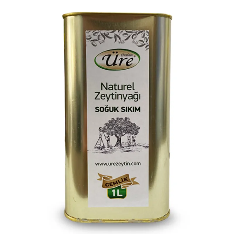Üre Soğuk Sıkım Zeytinyağı 1lt Teneke