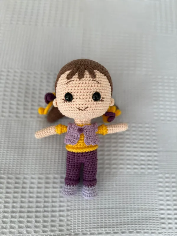 El Yapımı Amigurumi Kız Bebek Anahtarlık Özel Tasarım Hediye