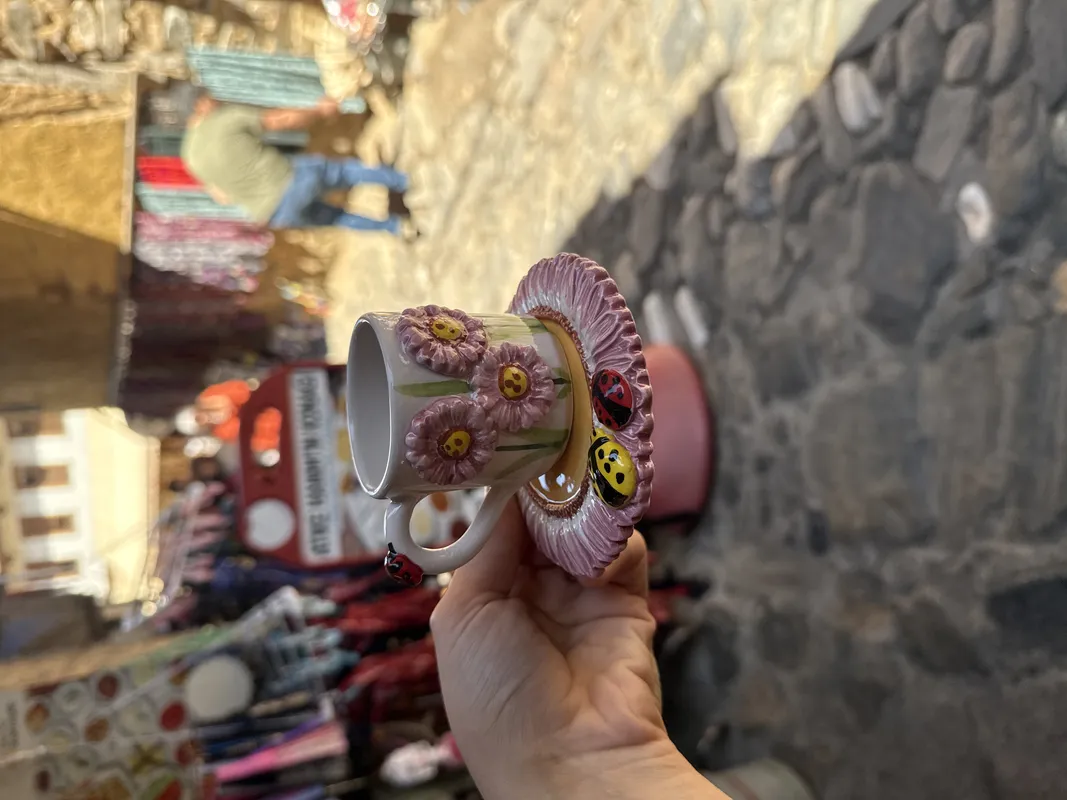 2 Li Kahve Fincanı Papatya Desenli  Başka Renkleri De Var