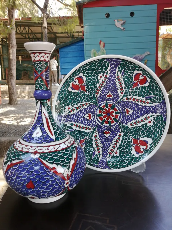 Balık pulu İznik Çini Takım