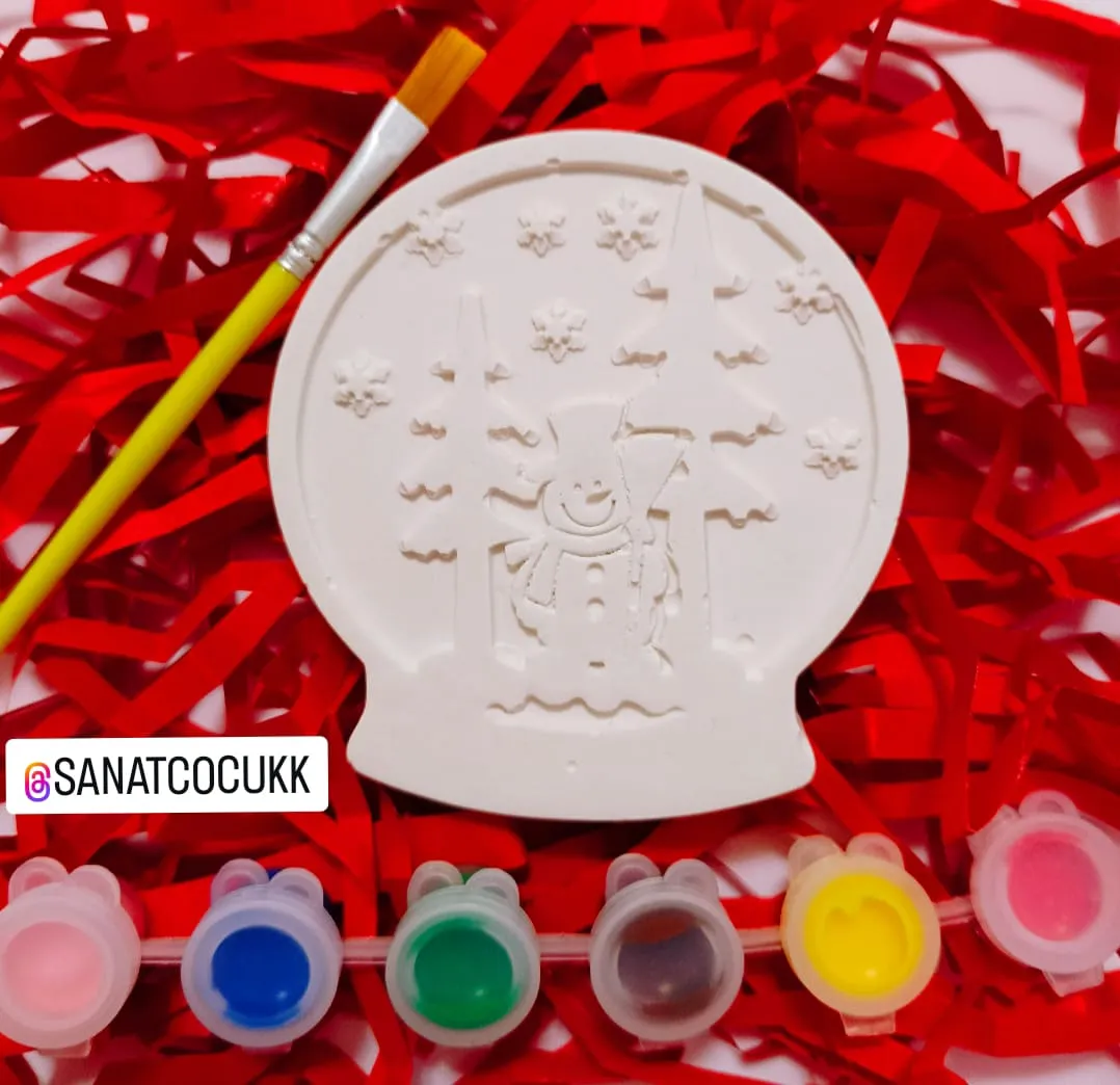 Snowman Themed Plaster Painting Set