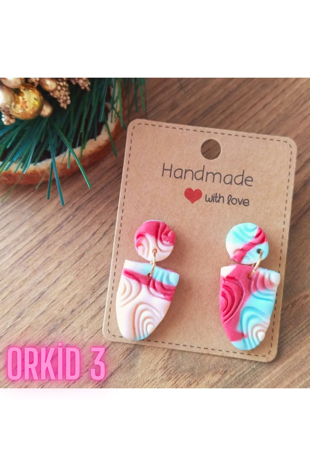 ORKİD KIRMIZI POLİMER KİL KÜPE 3