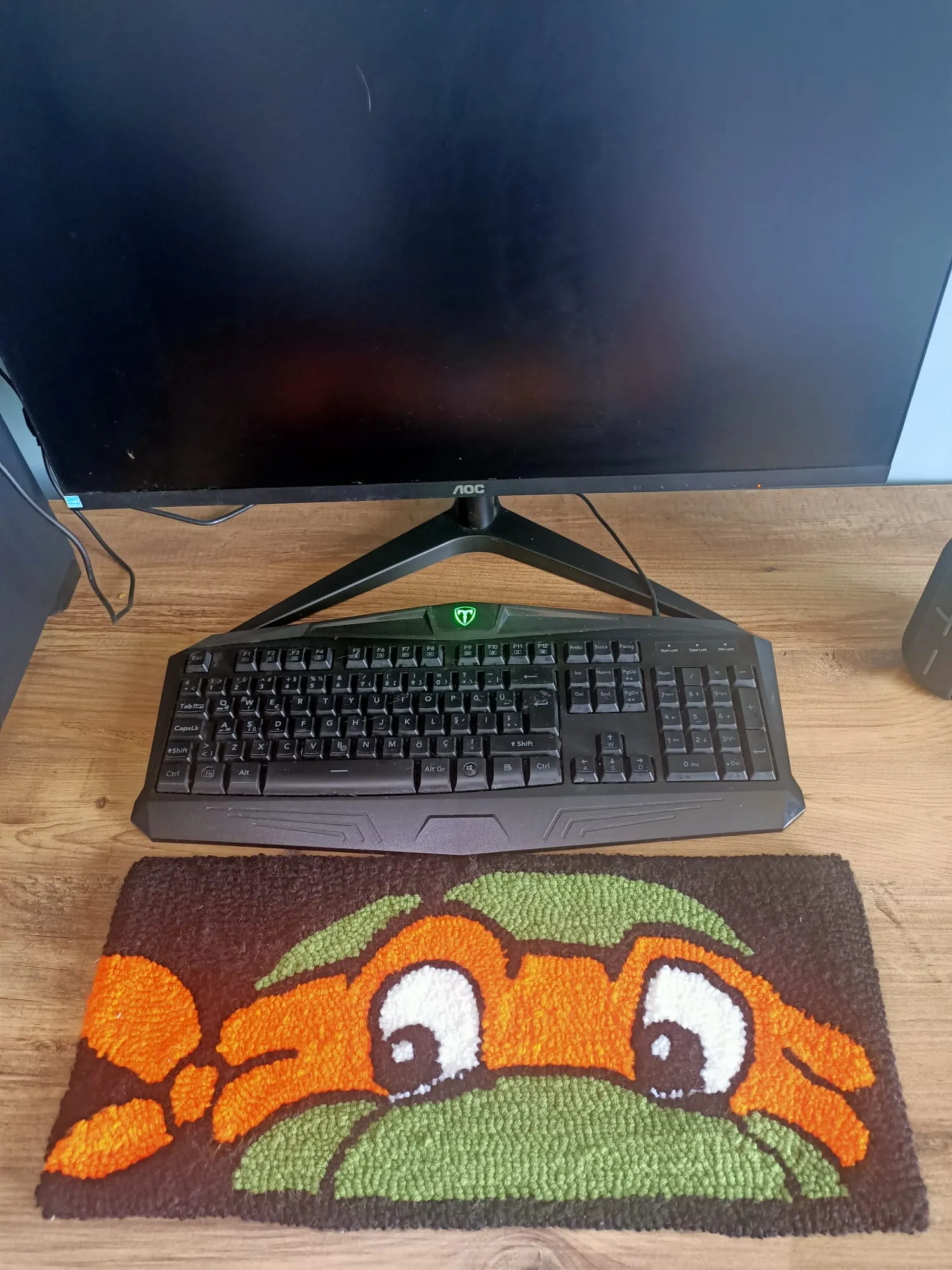 Ninja Kaplumbağalar Temalı Bilgisayar Halısı Tufting Dokuma