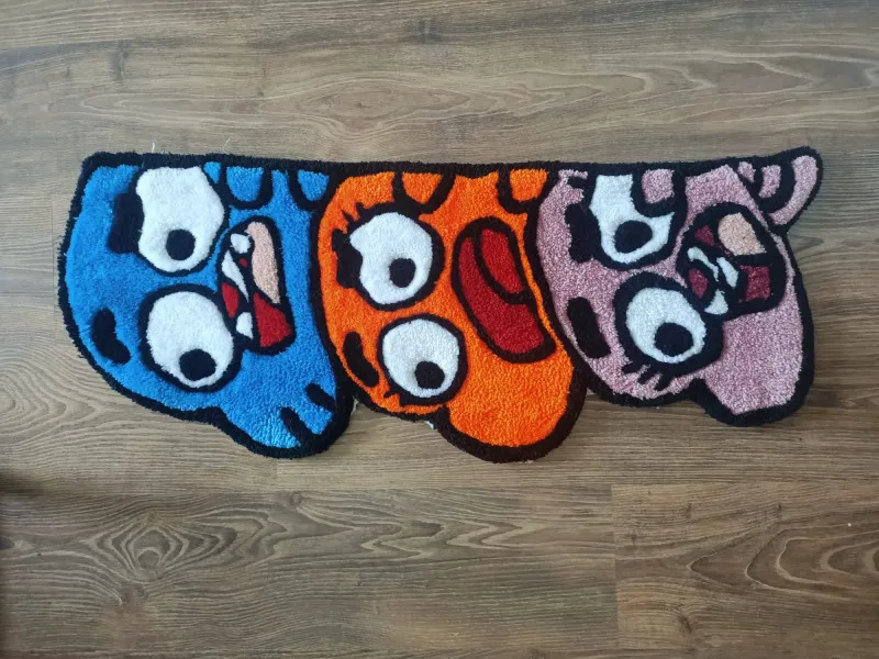 Gumball Temalı El Dokuması Süs Halı